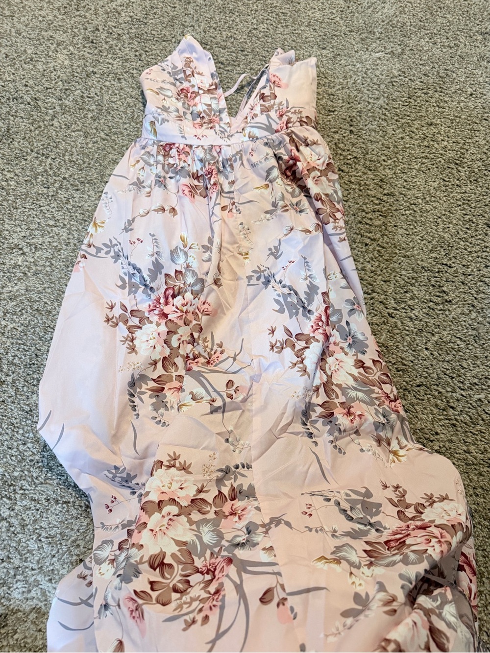 SHEIN Pink Floral Maxi Dress